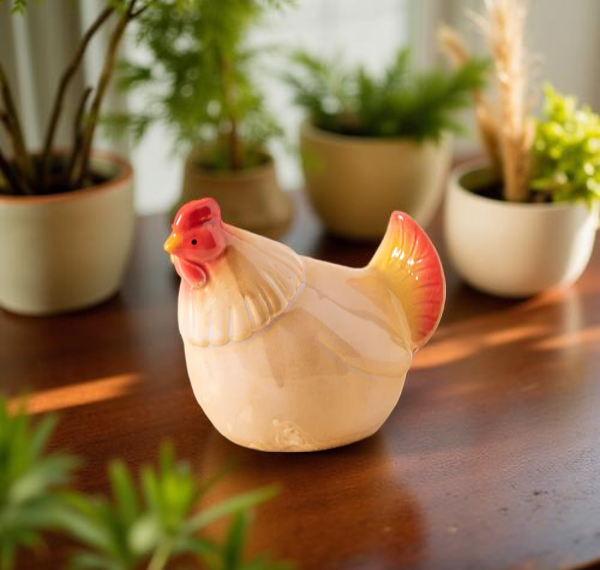 Ceramic Hen & Rooster Pair – Farmhouse Style