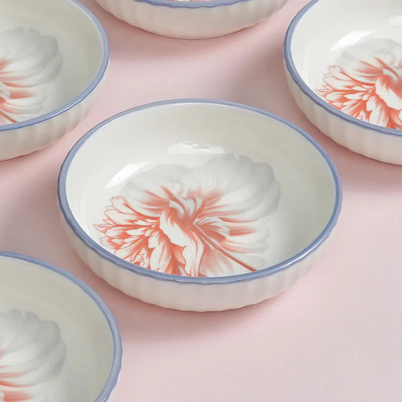 Charming Peony Print Serveware - Dip/Sauce Bowl | Set of 3