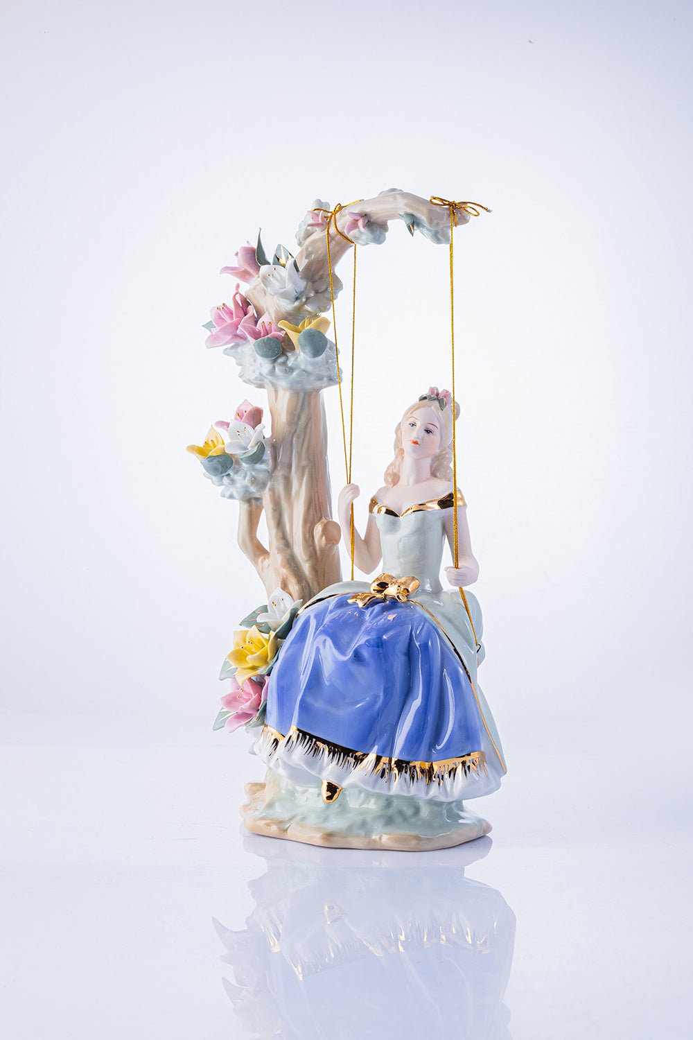 Antique-Inspired Porcelain Beauty - Victorian Lady Statue