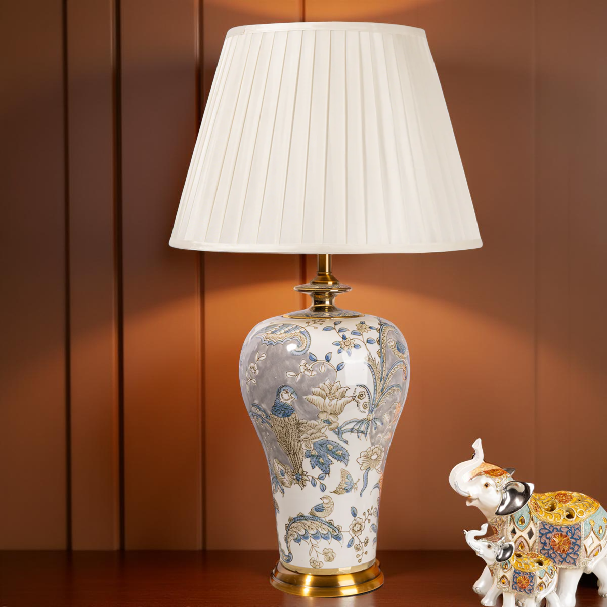 Peacock Glow Table Lamp