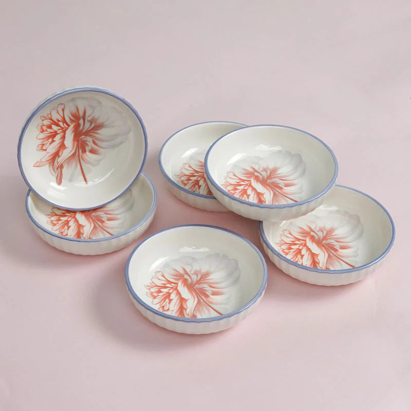 Charming Peony Print Serveware - Dip/Sauce Bowl | Set of 3