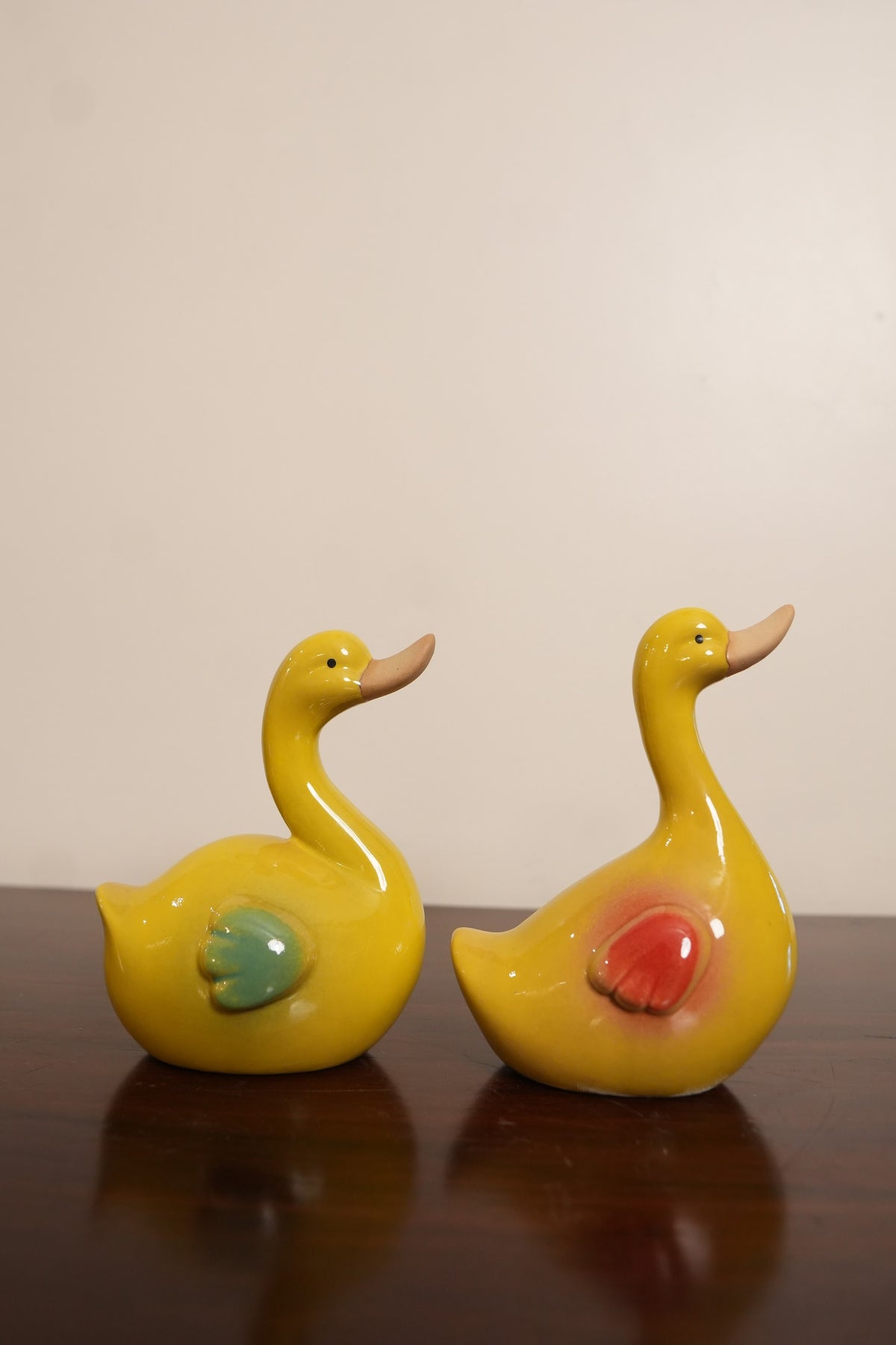 Yellow Duck Ceramic Figurine (Set of 2)