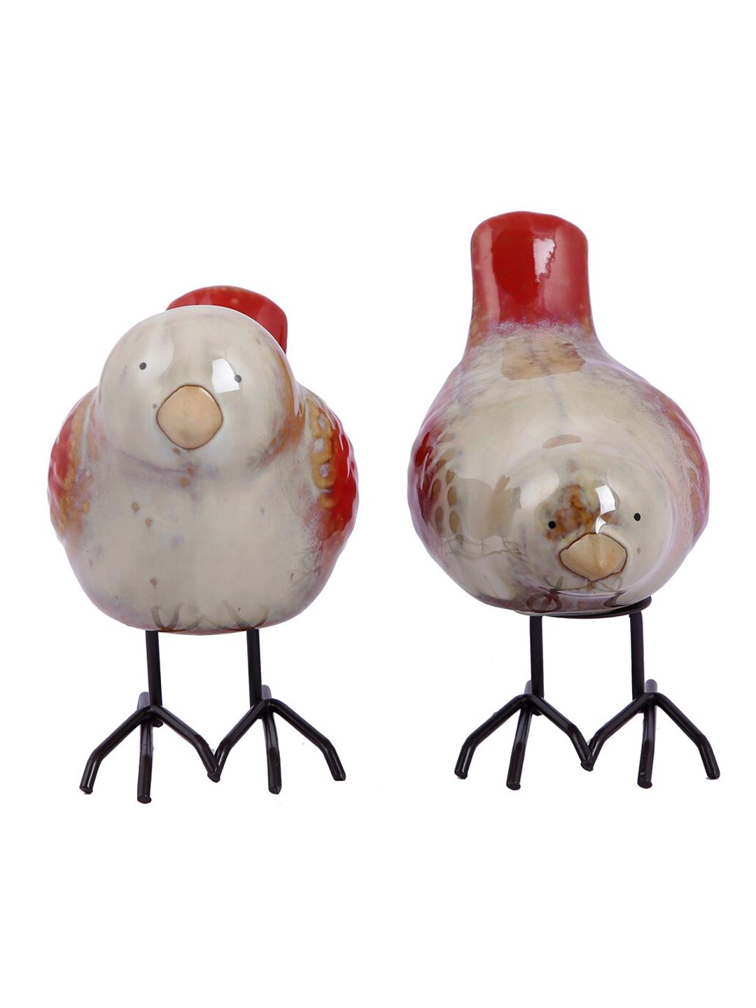 Chirpy Companions – Red-Tailed Bird Pair