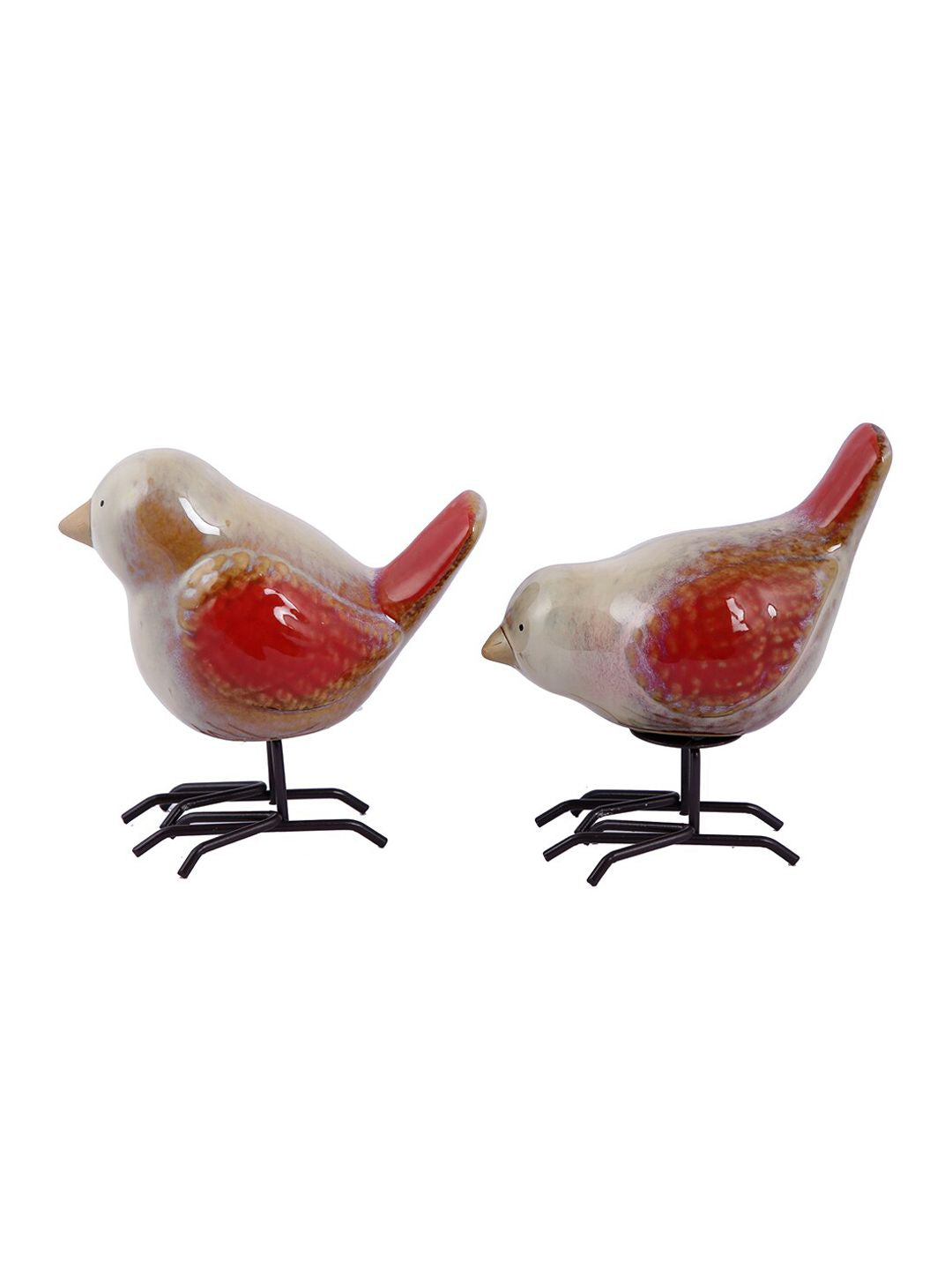 Chirpy Companions – Red-Tailed Bird Pair