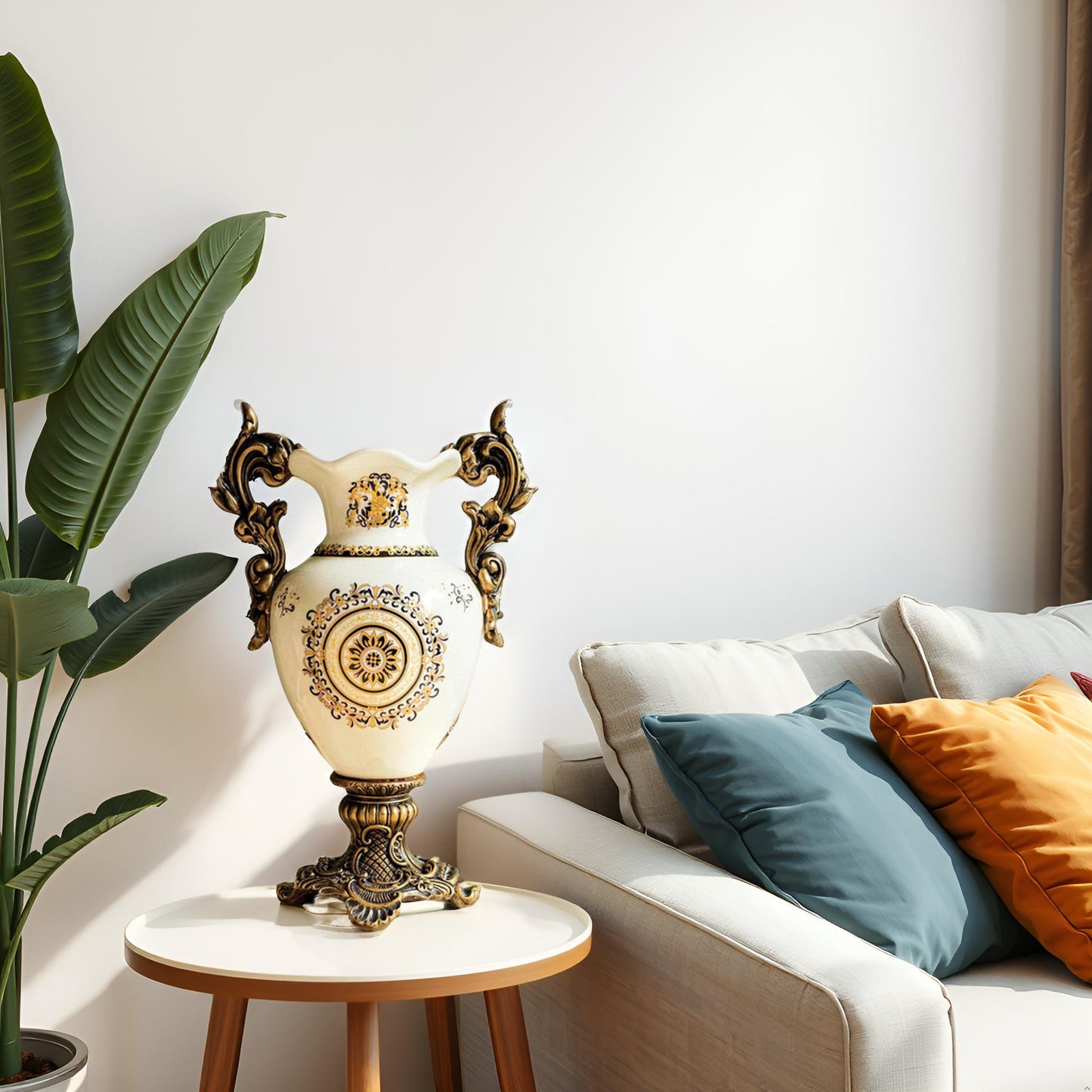 Ceramic European-style vintage decorative urn (Vase)