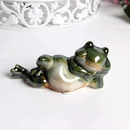 Set of 6 Ceramic Frog Bros – Playful Home Decor Accents