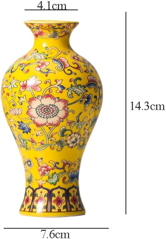 Imperial Elegance : Yellow Decorative vase (Small)
