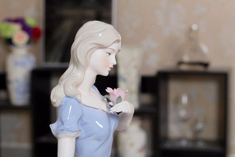 Antique-Inspired Porcelain Beauty - Victorian Lady Statue