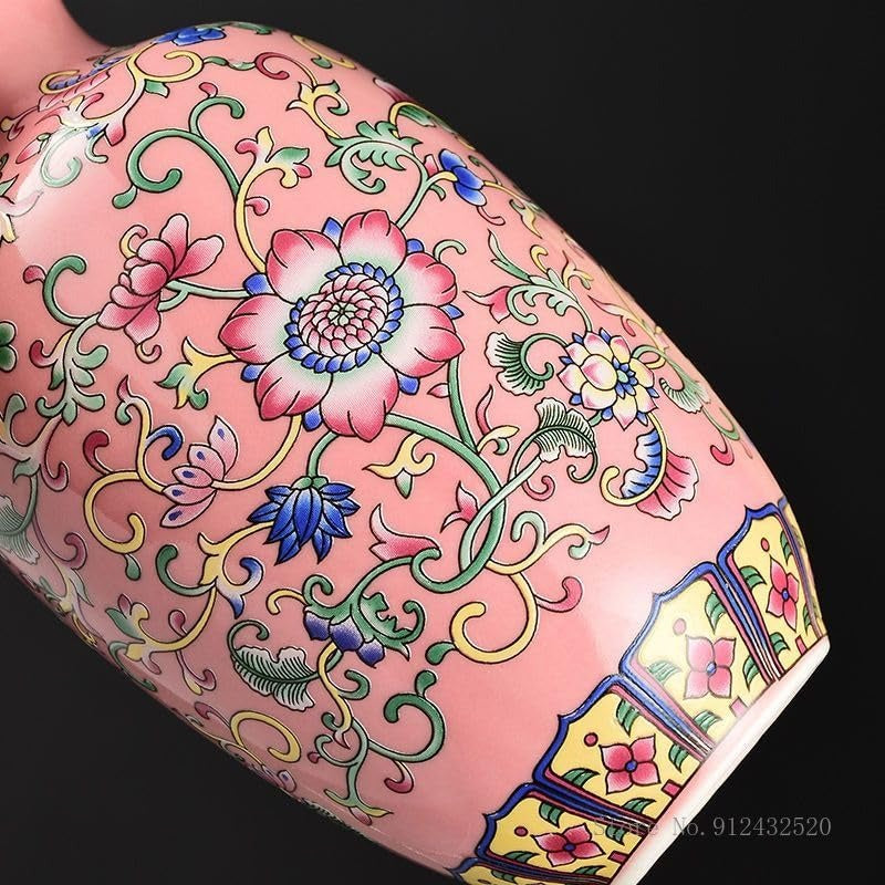 Imperial Elegance : Pink Decorative vase (Small)