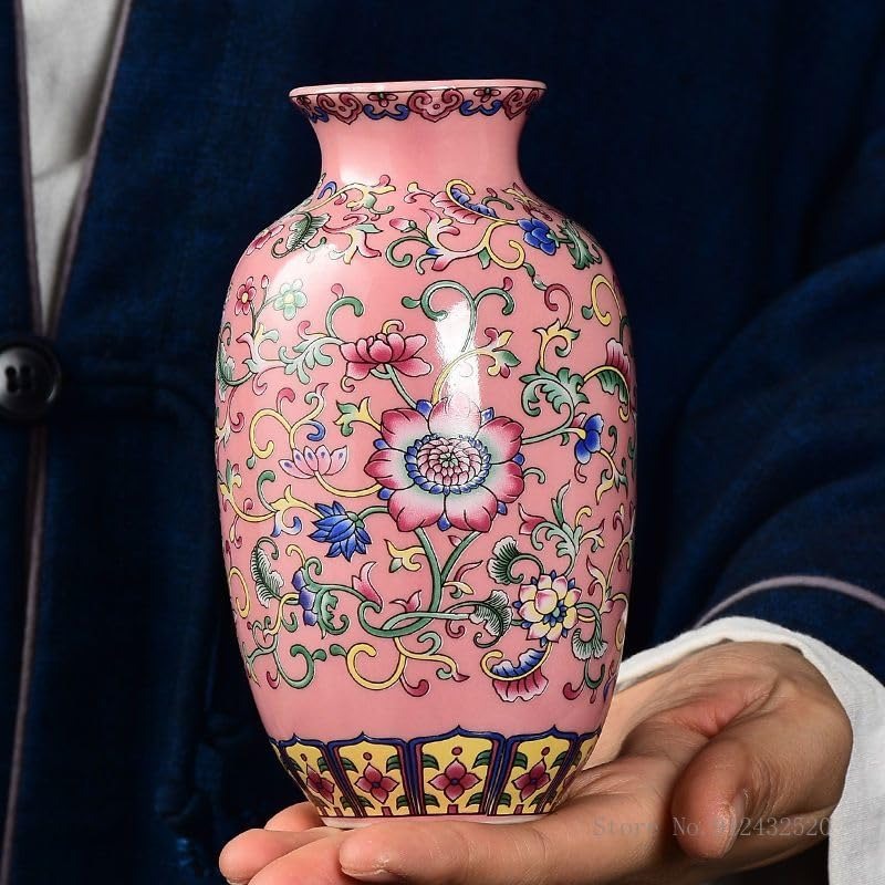 Imperial Elegance : Pink Decorative vase (Small)