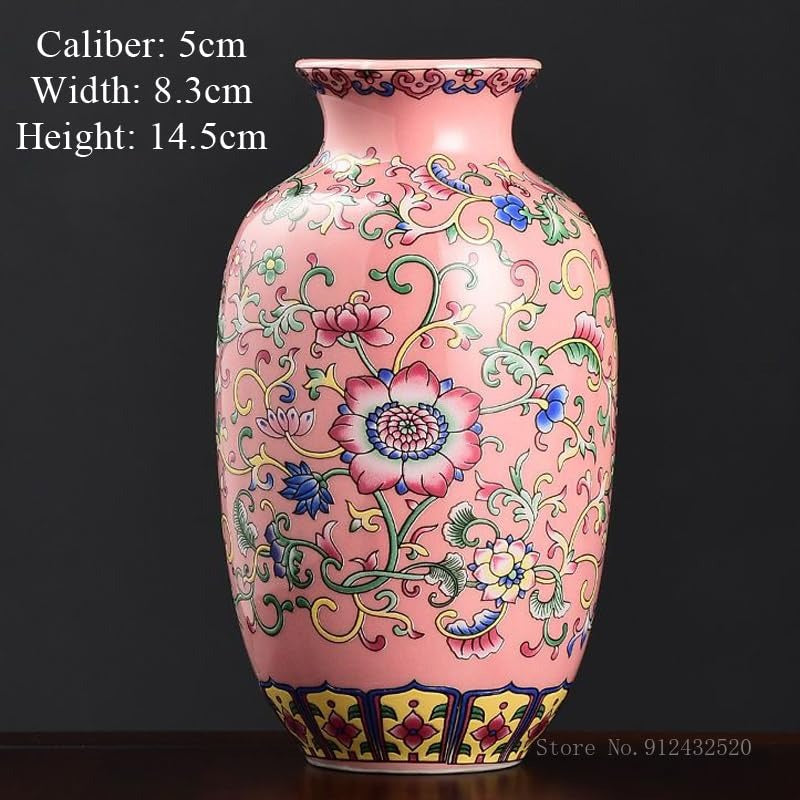 Imperial Elegance : Pink Decorative vase (Small)