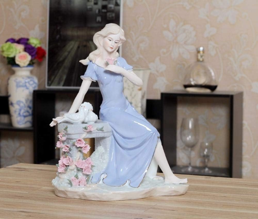 Antique-Inspired Porcelain Beauty - Victorian Lady Statue