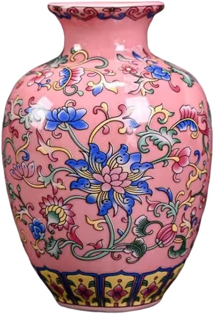 Imperial Elegance : Pink Decorative vase (Small)