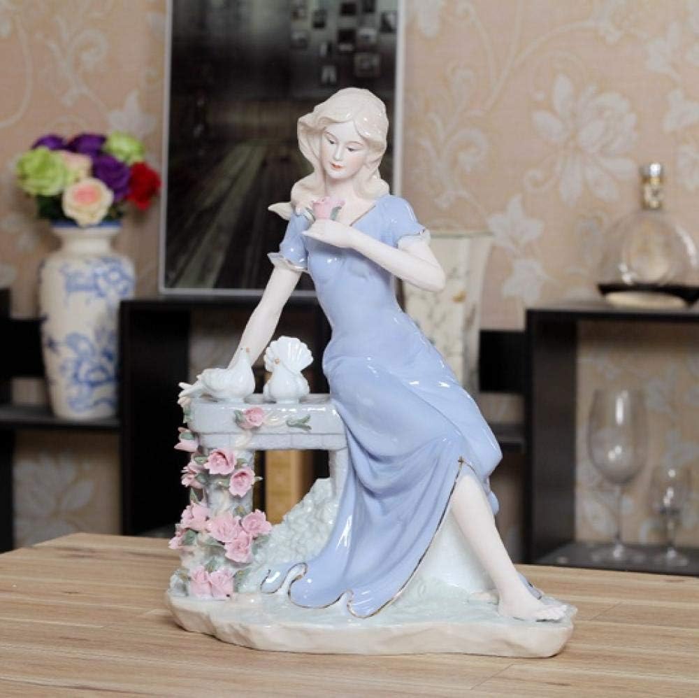 Antique-Inspired Porcelain Beauty - Victorian Lady Statue