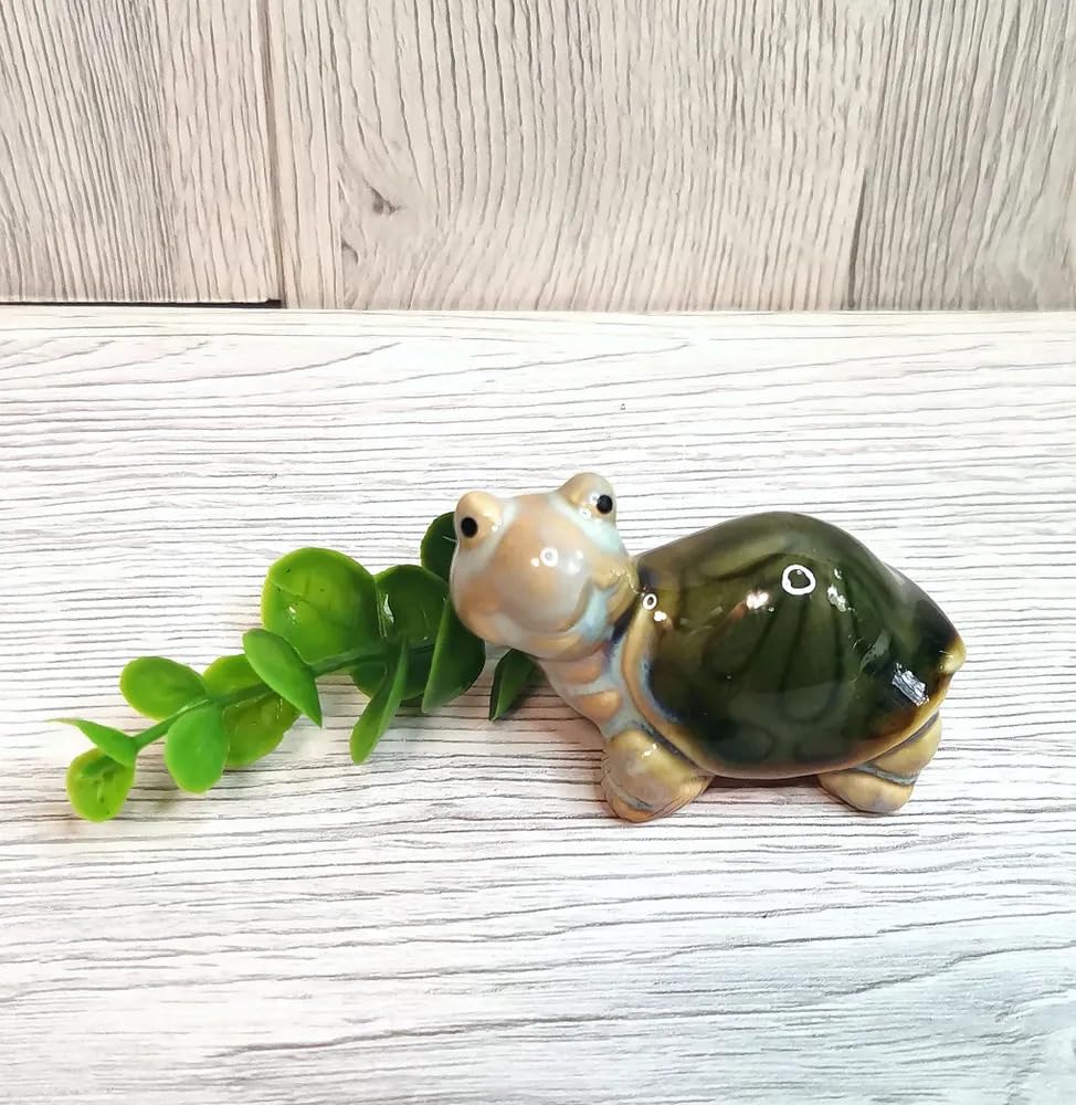 Ceramic Turtles Handcrafted Colorful Figurines - Set of 4 pieces