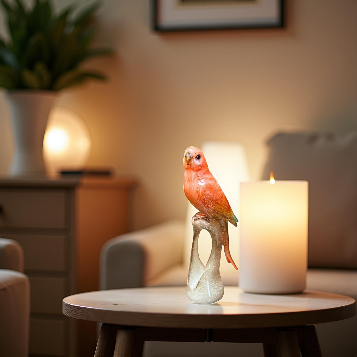 The Ember Wing – Handcrafted Ceramic Bird Showpiece