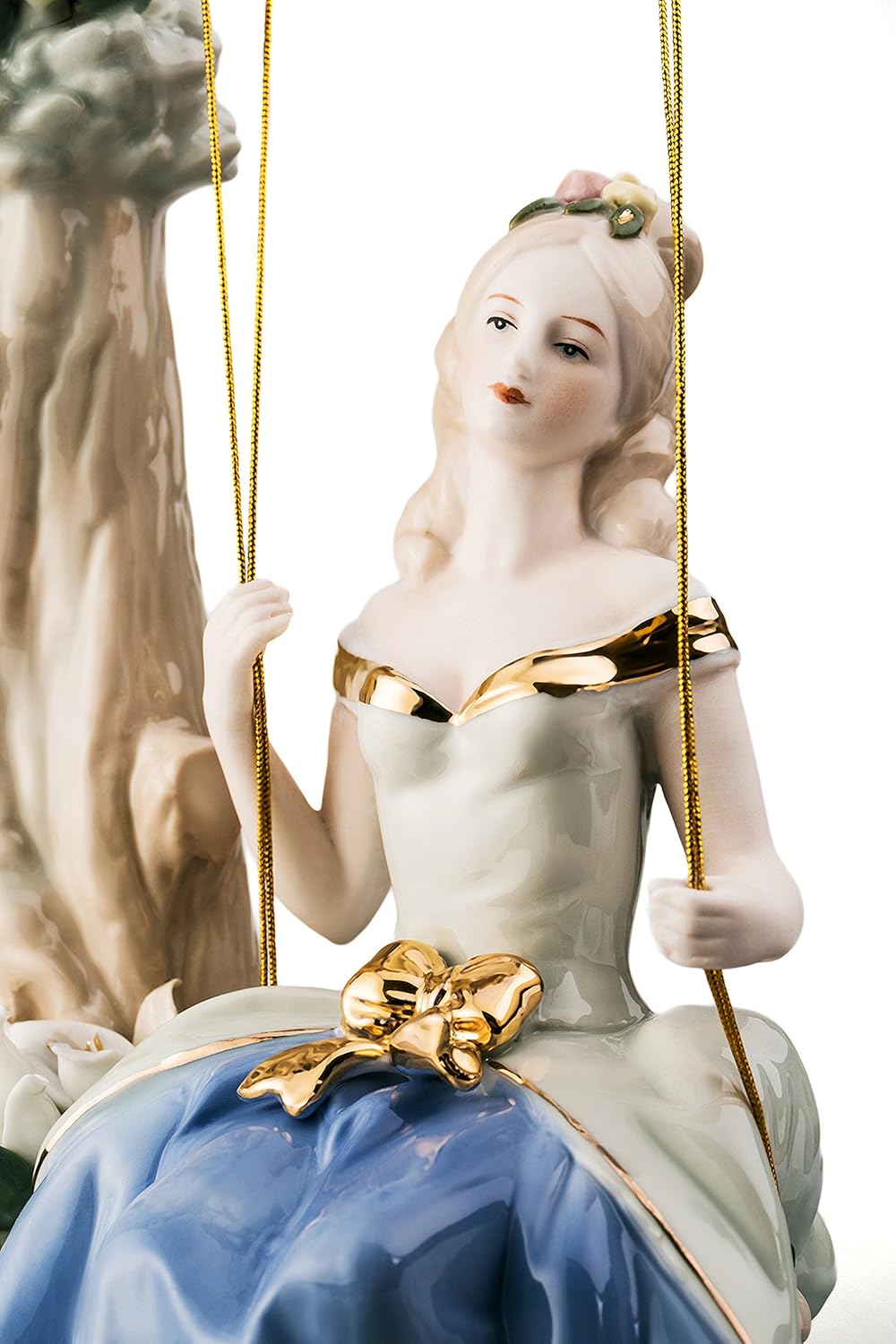 Antique-Inspired Porcelain Beauty - Victorian Lady Statue