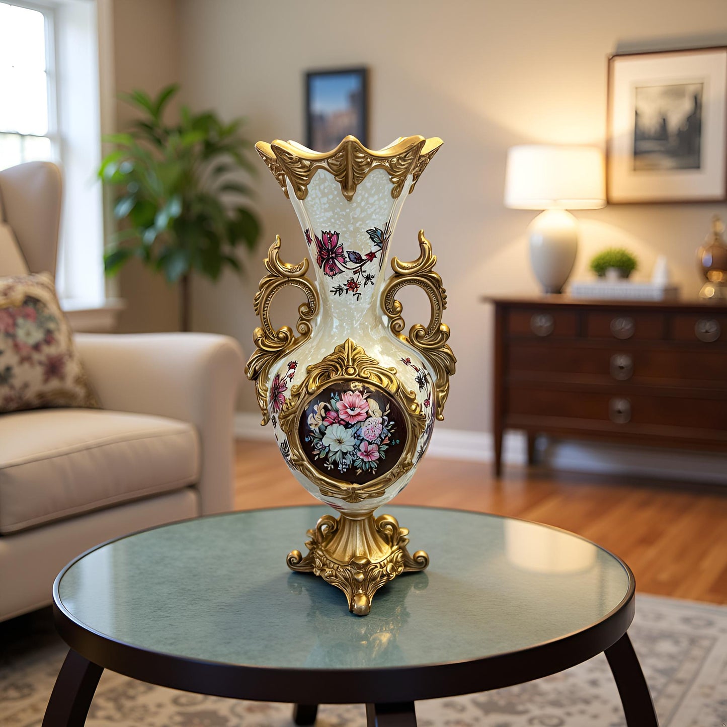 Elegant Antique-Style Decorative Vase