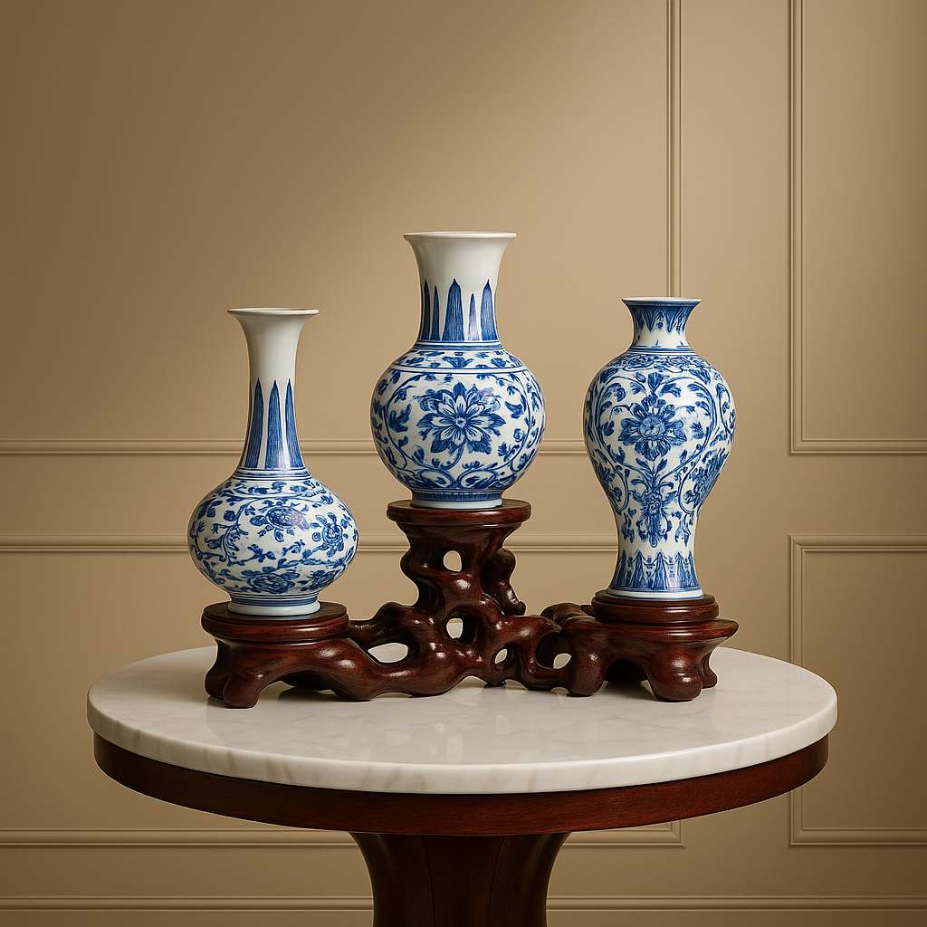 Oriental Elegance : Meiping Decoration 3 pc Set