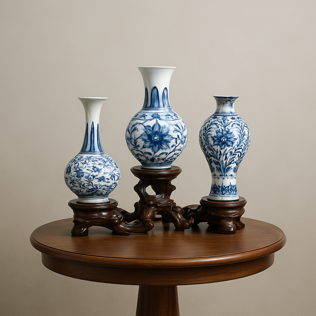 Oriental Elegance : Meiping Decoration 3 pc Set