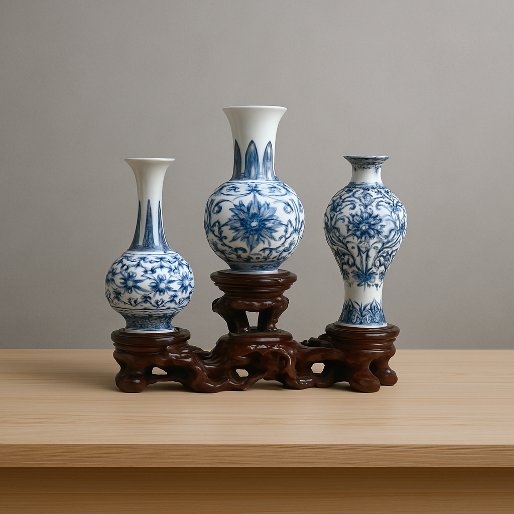 Oriental Elegance : Meiping Decoration 3 pc Set