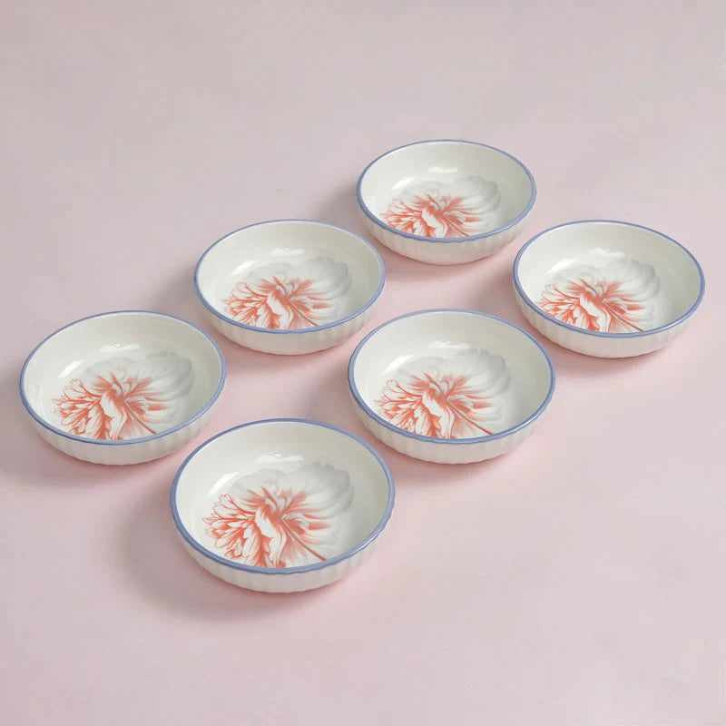 Charming Peony Print Serveware - Dip/Sauce Bowl | Set of 3