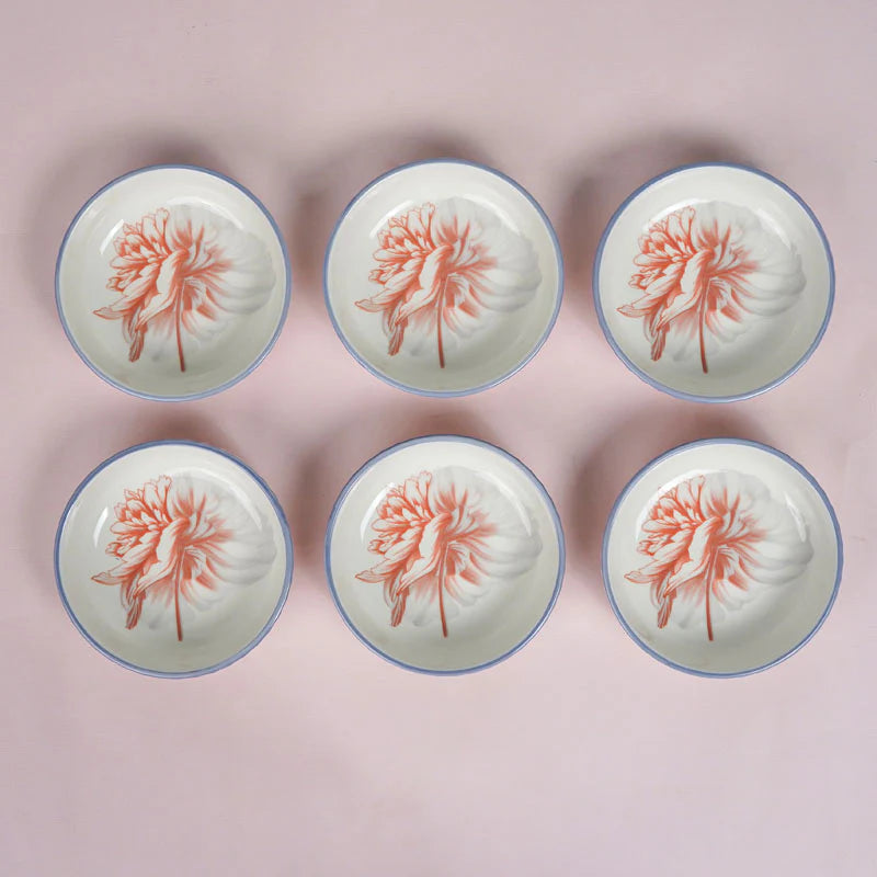 Charming Peony Print Serveware - Dip/Sauce Bowl | Set of 3