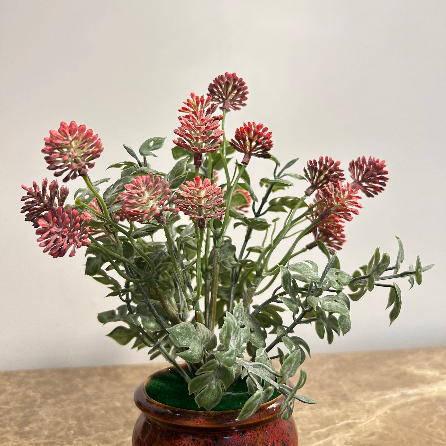 Flower Crimson Blossom - With Ceramic pot