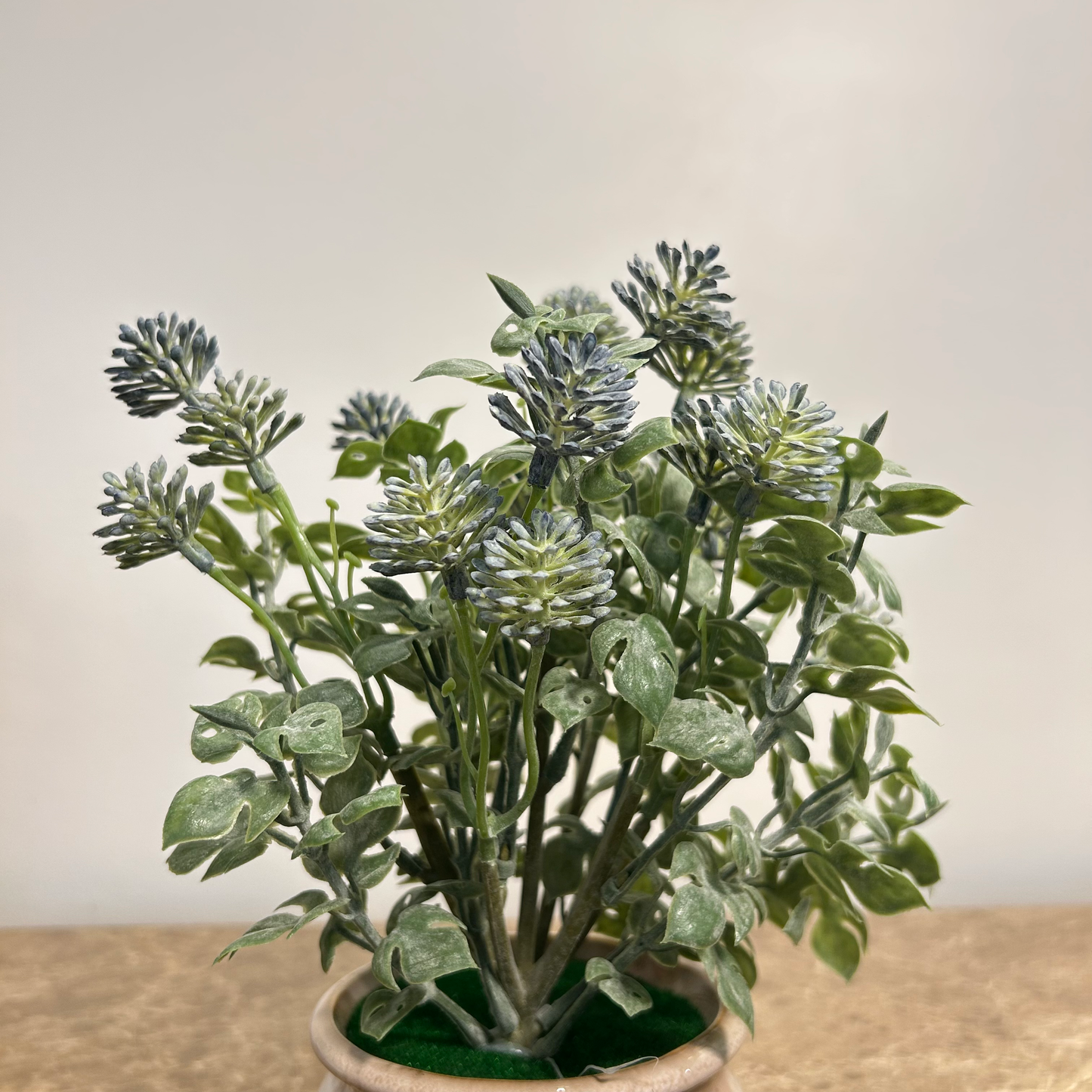 Green Foliage - Flowers with Ceramic Base