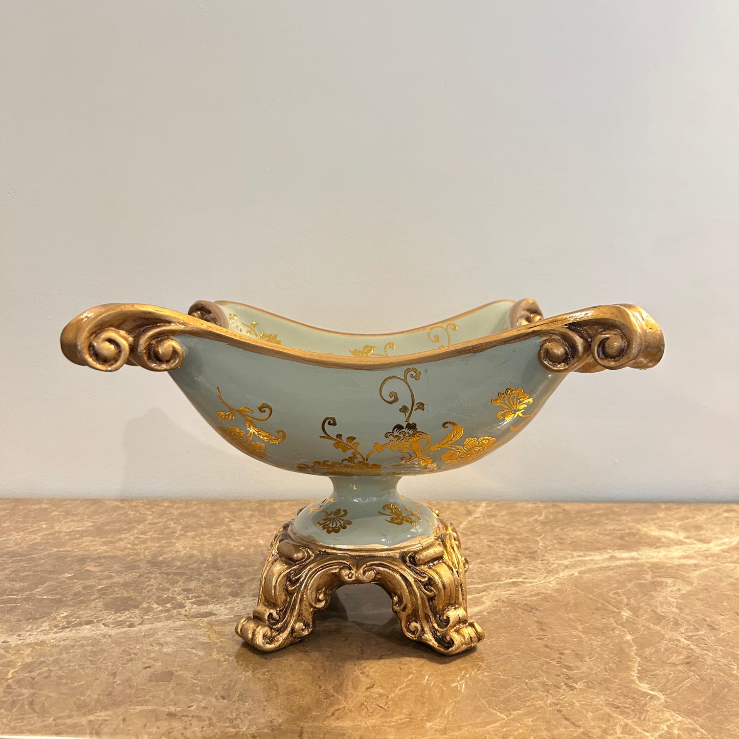 Pastel Green Vintage Porcelain Vase
