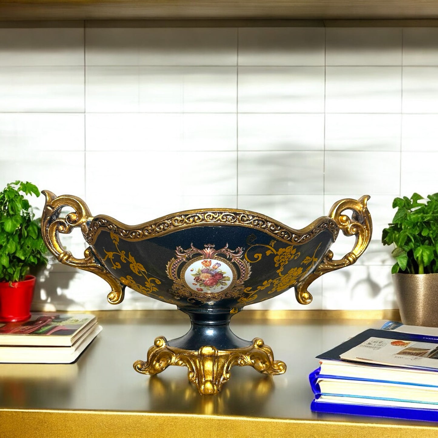 Rococo Style Porcelain Centerpiece Bowl