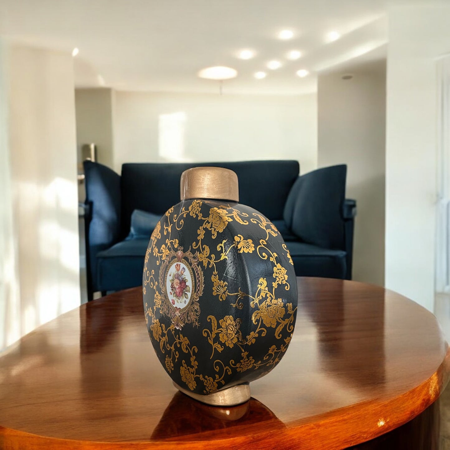 Rococo Style Round Porcelain Vase