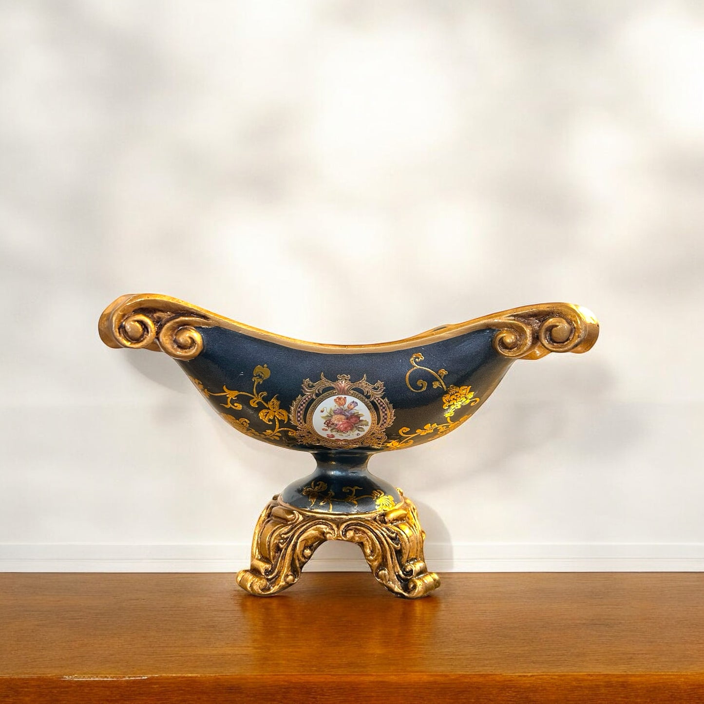 Rococo Style Pedestal Porcelain Bowl