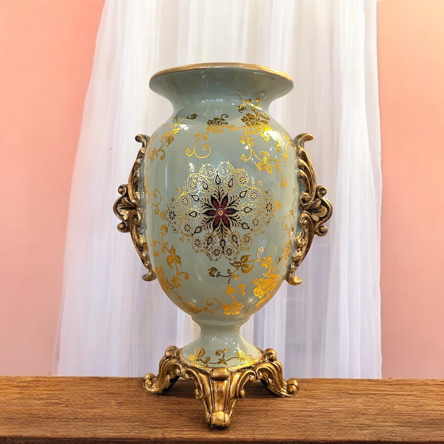 Pastel Green Decorative Vase