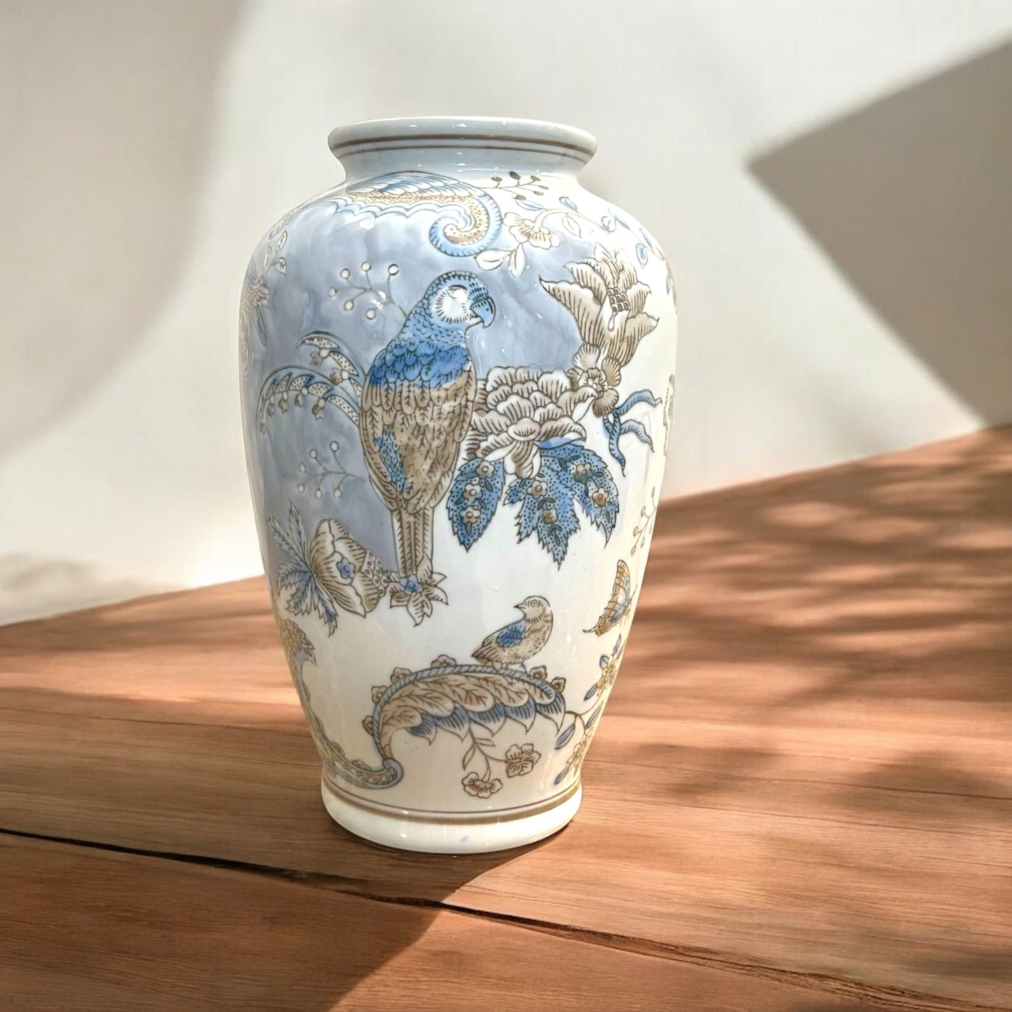 Serenity Garden Blue & White Vase