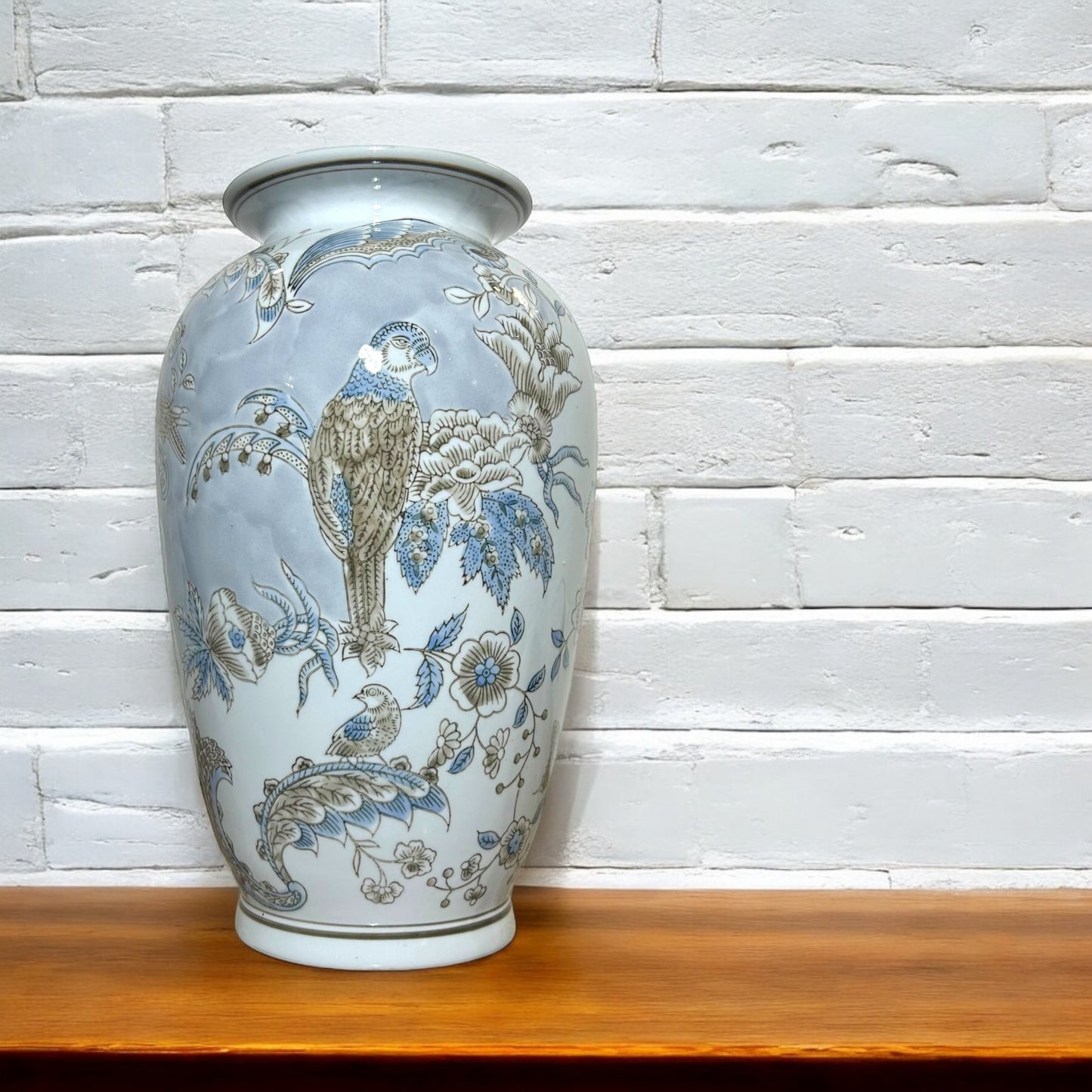 Serenity Garden Blue & White Vase