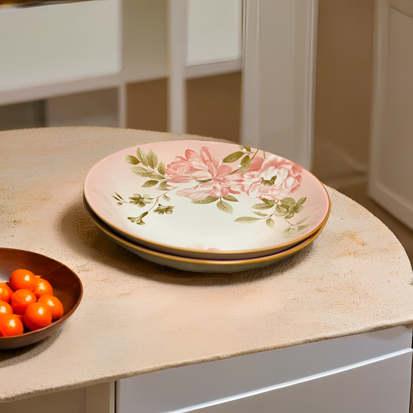 Blush Bloom Serveware - Small Round Platter | Set of 2