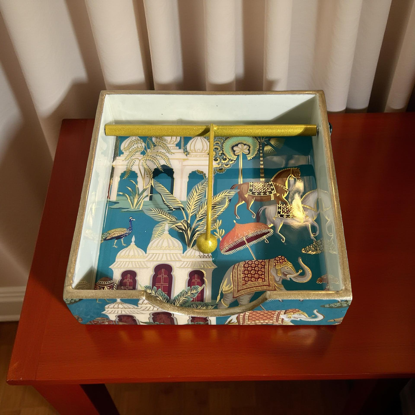 Wooden Napkin Holder Floral || Rajasthani art