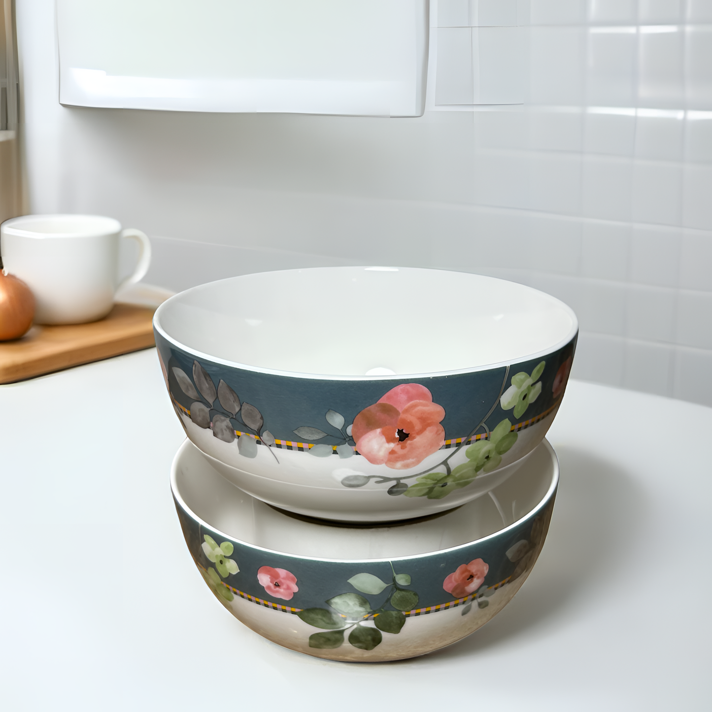 Farmhouse Chic Floral Dinnerware - Curry Bowl