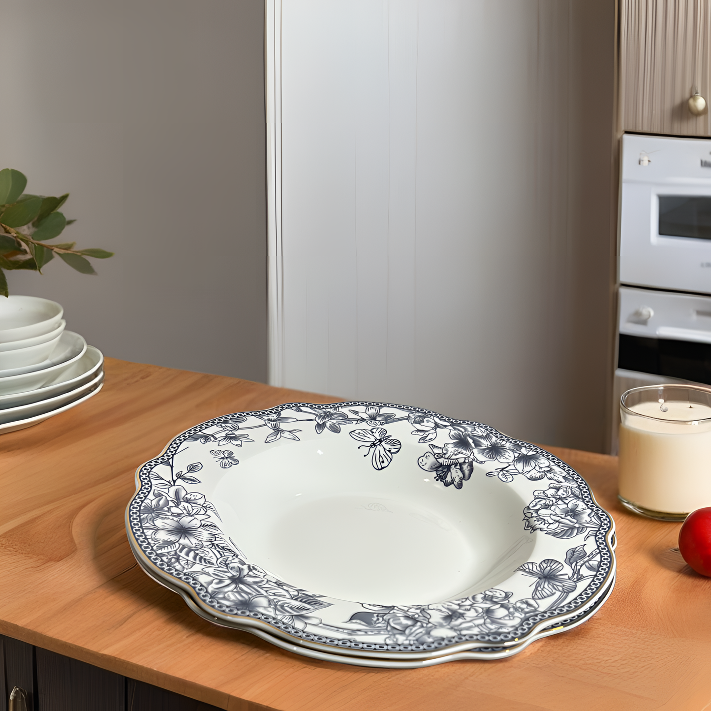 Elegant Vintage Floral Snack/Salad Plate