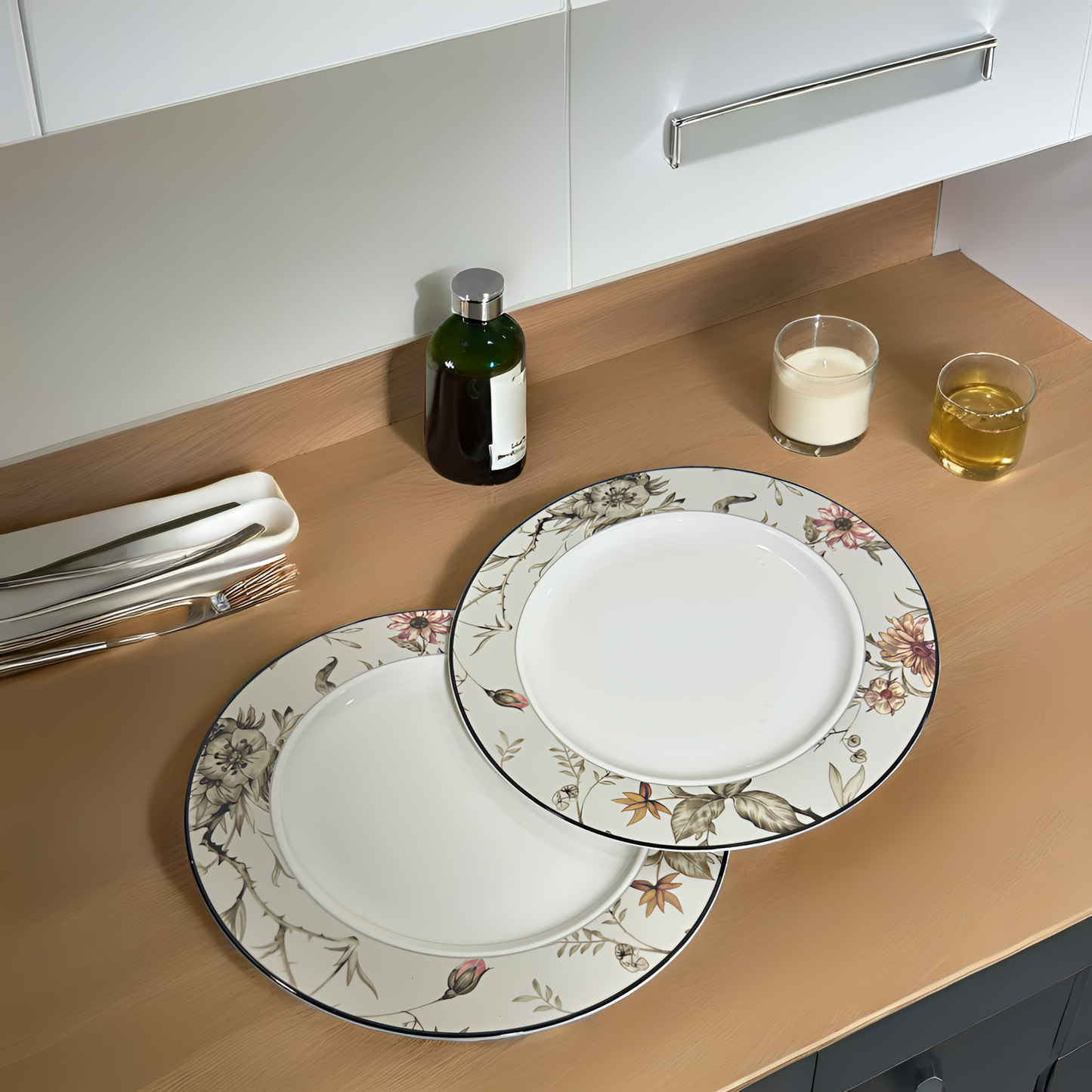 Romantic Garden-Themed Dinner Ware Qtr Plate