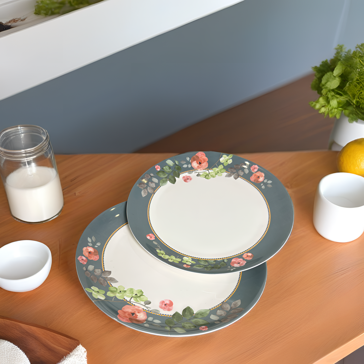 Farmhouse Chic Floral Dinnerware - Full Plate