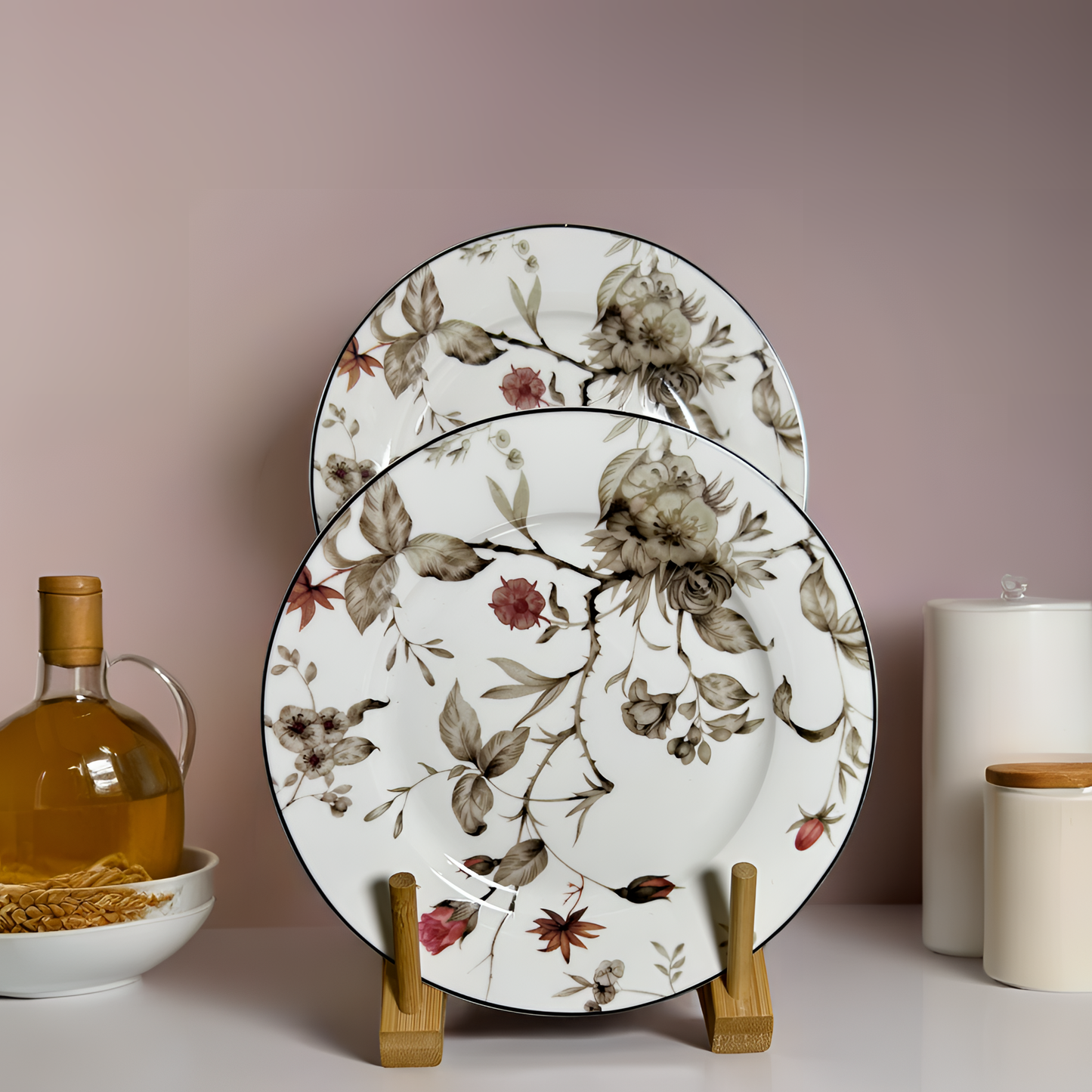 Romantic Garden-Themed Dinner Ware Qtr Plate