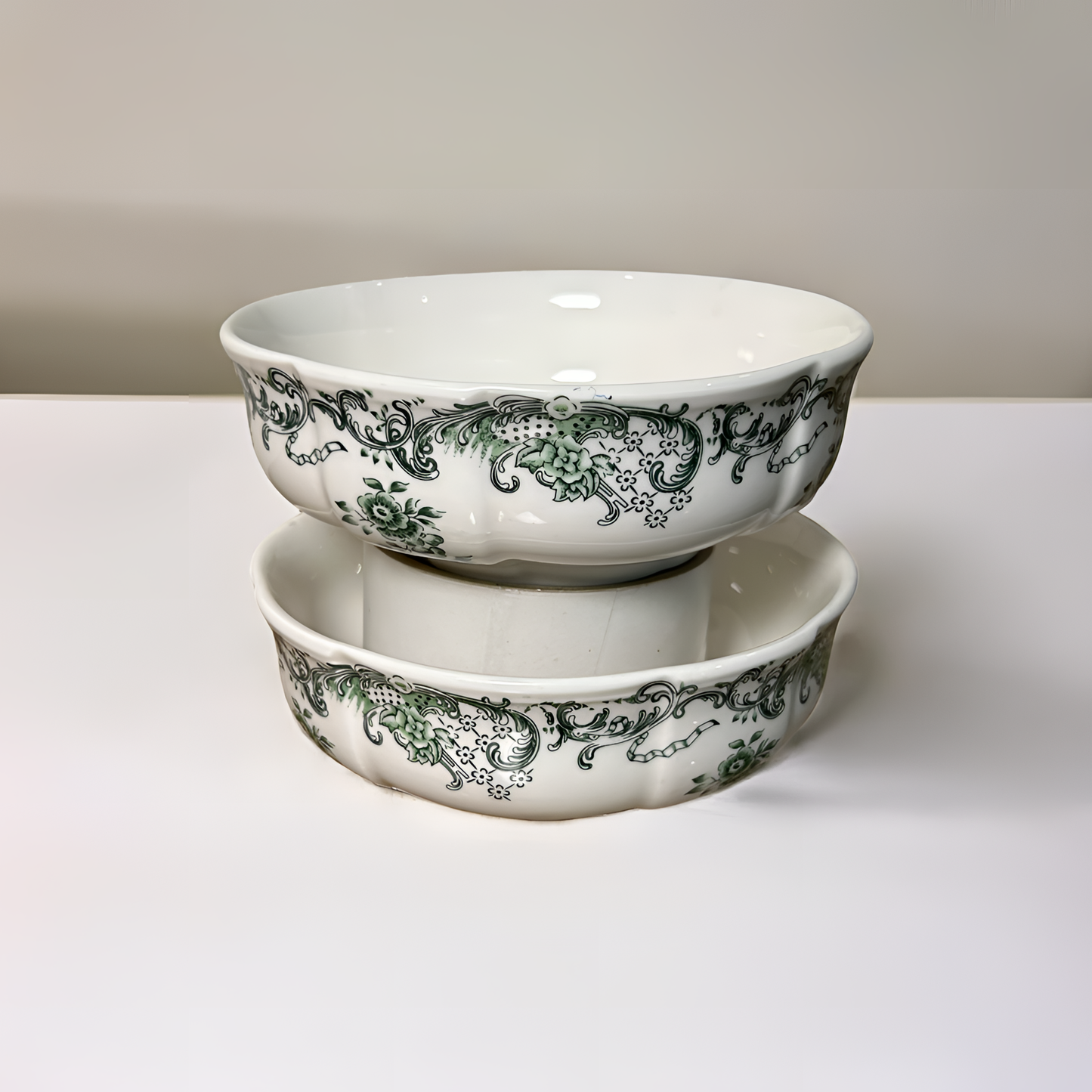 French Country-Style Premium Porcelain Soup/Salad/Curry Bowl