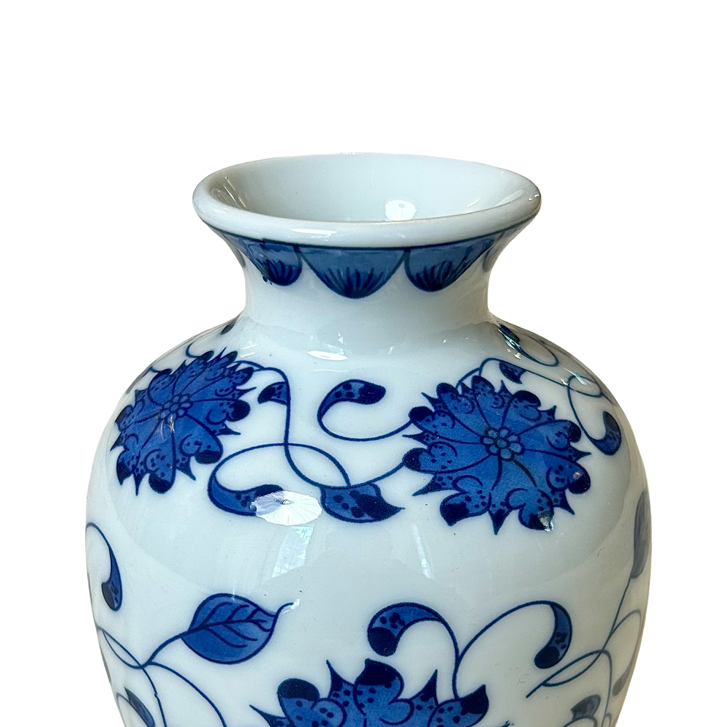 Blue & White Ceramic Mini Vase
