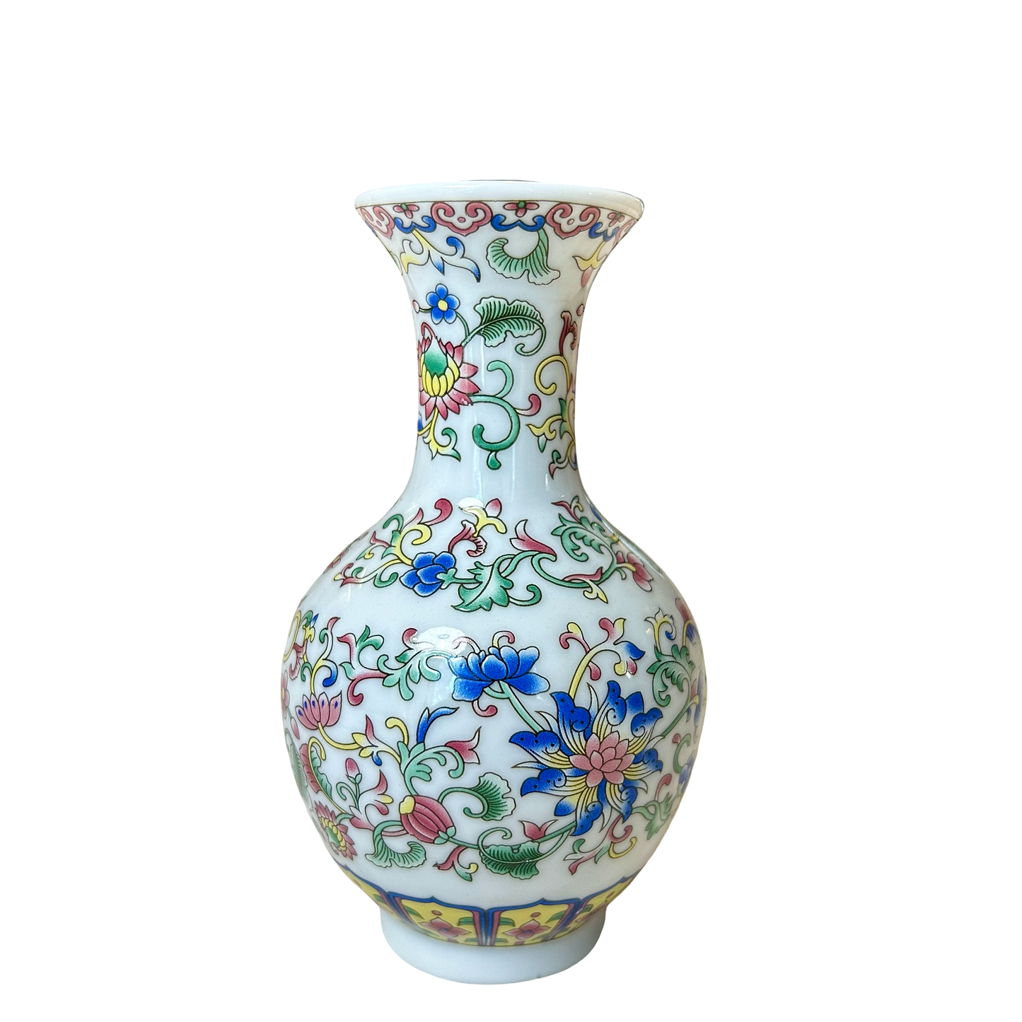 Multicolour Floral Ceramic Bud Vase
