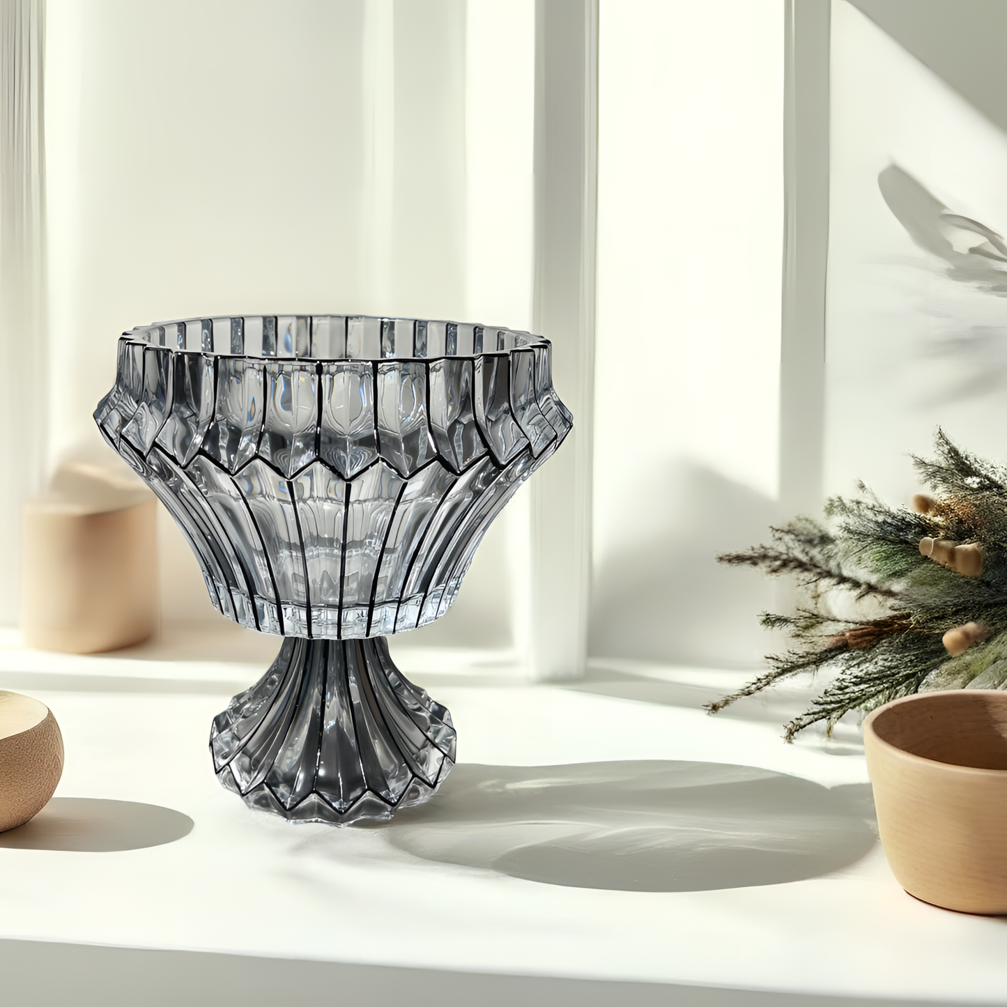 Luxury Crystal Pedestal Bowl