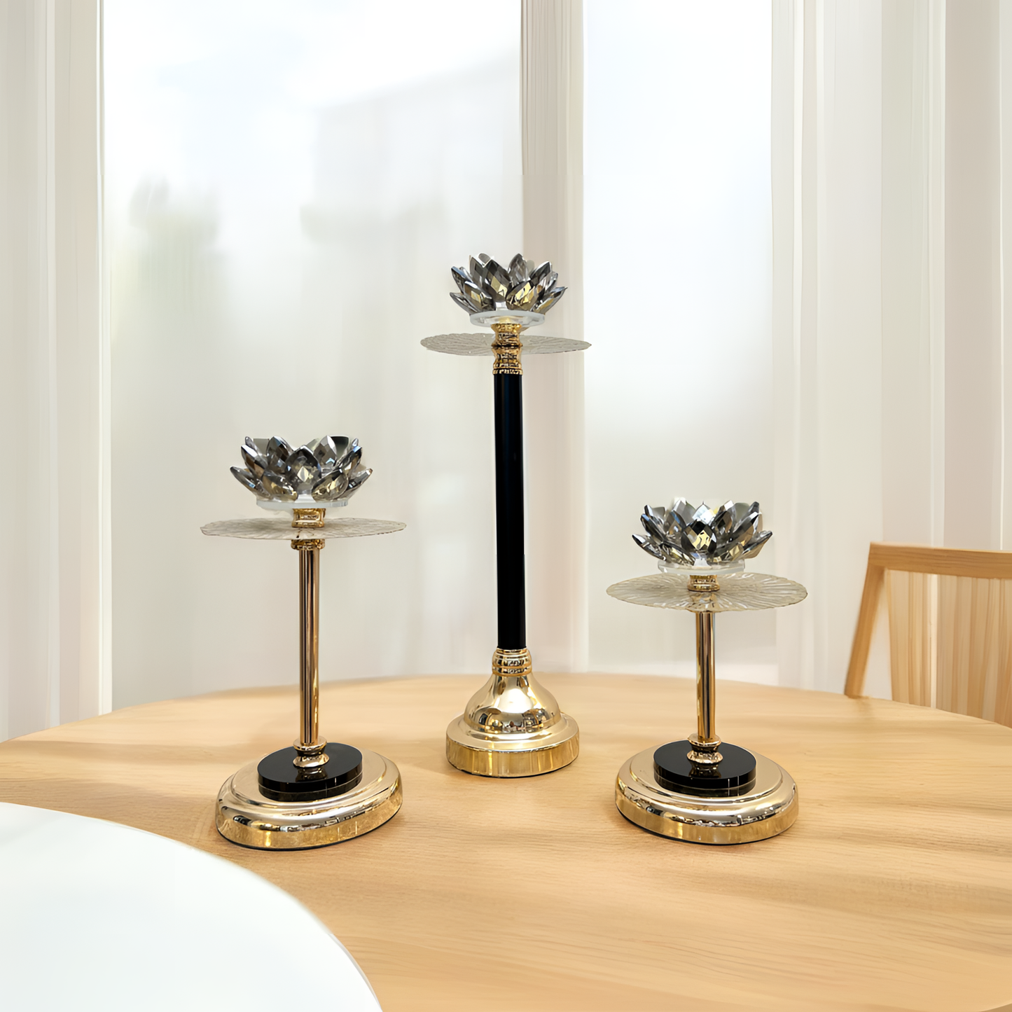 Luxurious Golden Crystal Lotus Decorative Article - Small