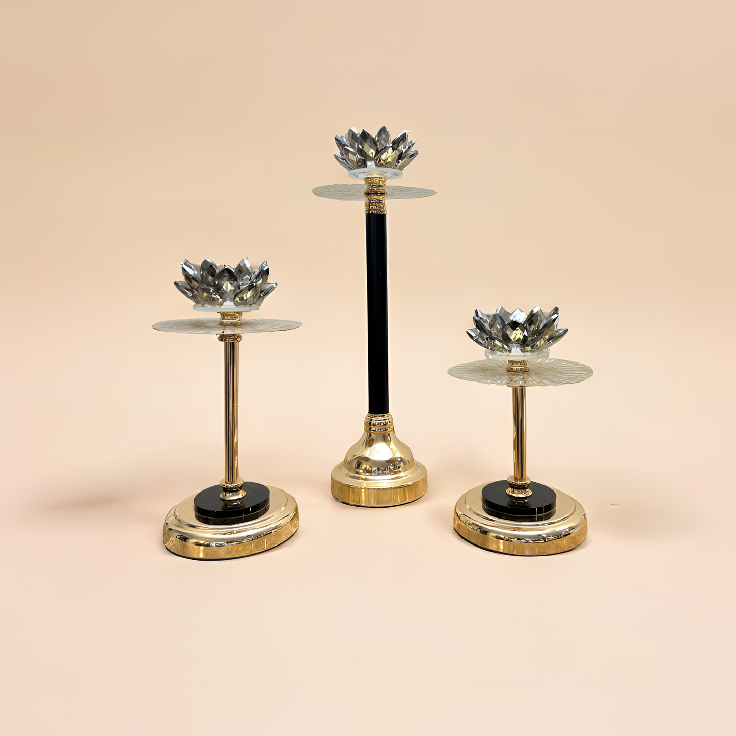 Luxurious Golden Crystal Lotus Decorative Article - Small