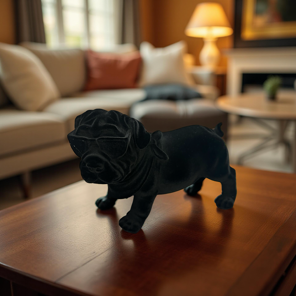 Black Dog Showpiece with Sunglasses – Modern Decorative Figurine
